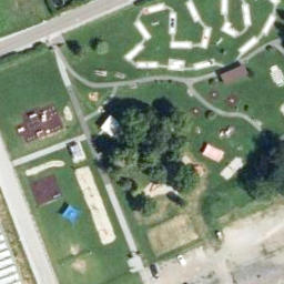 Grass Volleyball Court — aerial view
