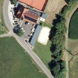 Sand Volleyball Court — aerial view