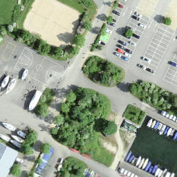 Sand Volleyball Court — aerial view