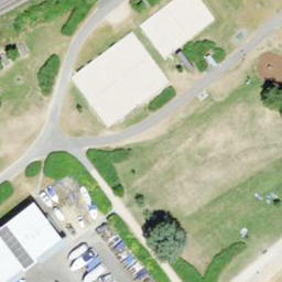 Sand Volleyball Court — aerial view