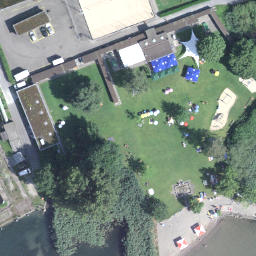 Sand Volleyball Court — aerial view