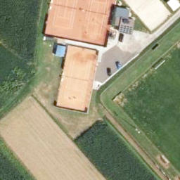 Sand Volleyball Court — aerial view