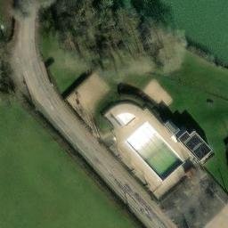 Sand Volleyball Court — aerial view