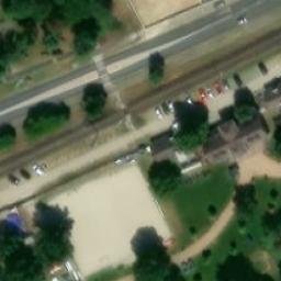 Sand Volleyball Court — aerial view