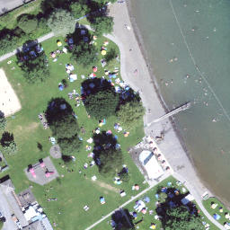 Sand Volleyball Court — aerial view