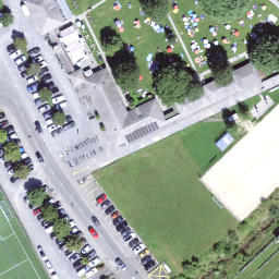Sand Volleyball Court — aerial view