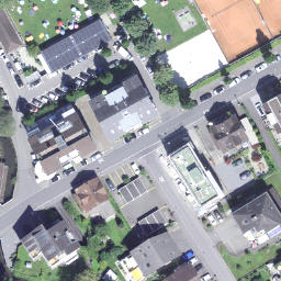 Sand Volleyball Court — aerial view