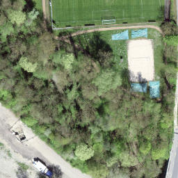 Sand Volleyball Court — aerial view