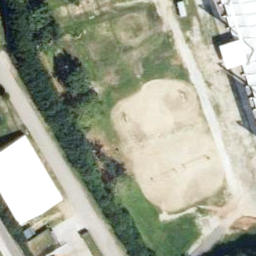 Sand Volleyball Court — aerial view