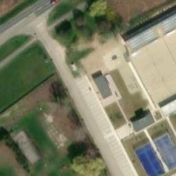Sand Volleyball Court — aerial view