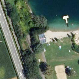 Sand Volleyball Court — aerial view