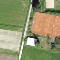 Sand Volleyball Court — aerial view