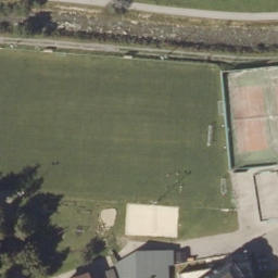 Sand Volleyball Court — aerial view