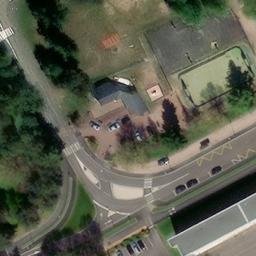 Sand Volleyball Court — aerial view