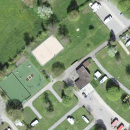 Sand Volleyball Court — aerial view