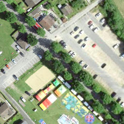 Sand Volleyball Court — aerial view