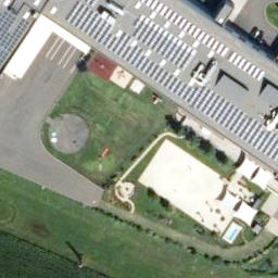 Sand Volleyball Court — aerial view