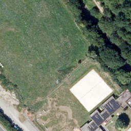 Sand Volleyball Court — aerial view