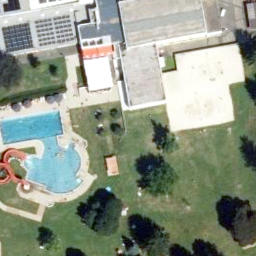 Sand Volleyball Court — aerial view