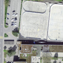 Sand Volleyball Court — aerial view