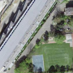 Sand Volleyball Court — aerial view