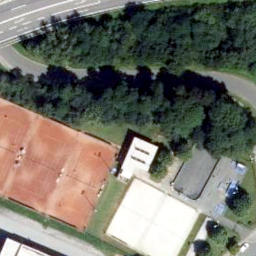 Beachvolleyballplatz — aerial view