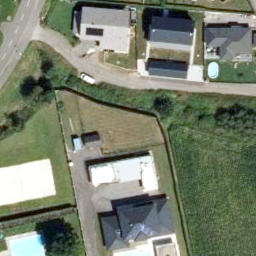 Sand Volleyball Court — aerial view