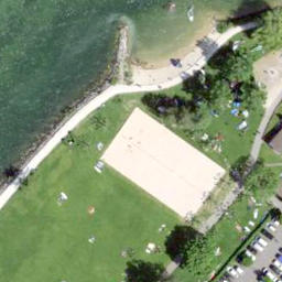 Sand Volleyball Court — aerial view