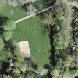Sand Volleyball Court — aerial view