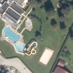 Sand Volleyball Court — aerial view