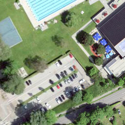 Sand Volleyball Court — aerial view