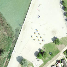 Sand Volleyball Court — aerial view
