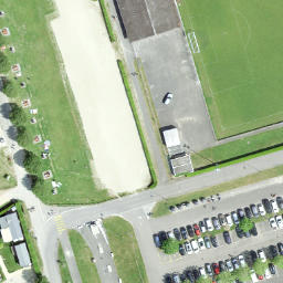 Sand Volleyball Court — aerial view