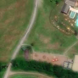 Sand Volleyball Court — aerial view