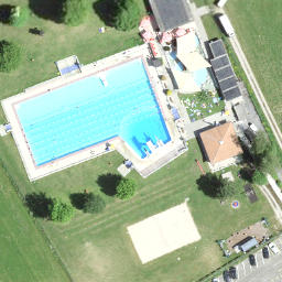 Grass Volleyball Court — aerial view