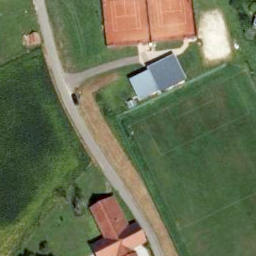 Beachvolleyballplatz — aerial view