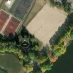 Sand Volleyball Court — aerial view