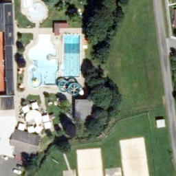 Sand Volleyball Court — aerial view