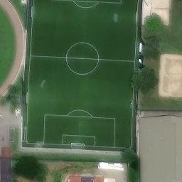 Sand Volleyball Court — aerial view