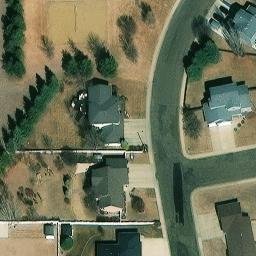 Sand Volleyball Court in Dickinson, ND — aerial view