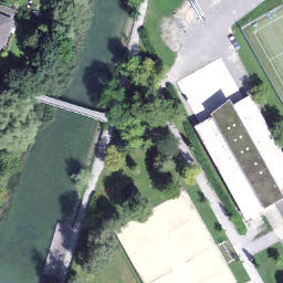 Sand Volleyball Court — aerial view