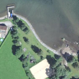 Sand Volleyball Court — aerial view