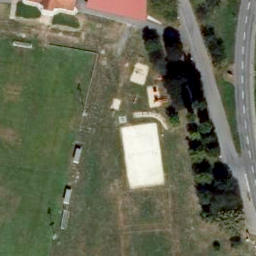 Sand Volleyball Court — aerial view