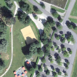 Sand Volleyball Court — aerial view