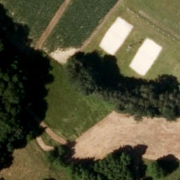 Sand Volleyball Court — aerial view