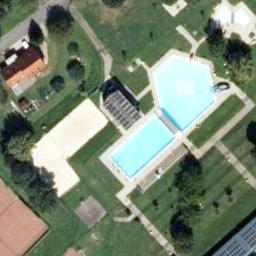 Sand Volleyball Court — aerial view
