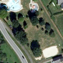 Sand Volleyball Court — aerial view