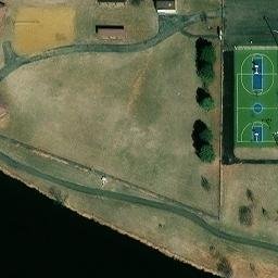 Dickinson Beach Volleyball Court #1 — aerial view
