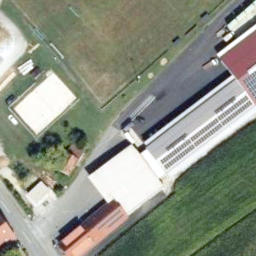 Sand Volleyball Court — aerial view