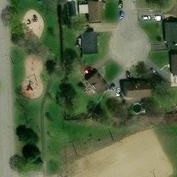 Vieux-Bourg Beach Volleyball Court — aerial view